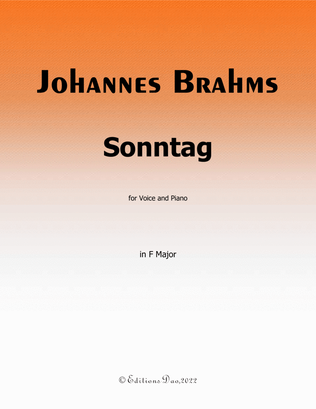 Sonntag, by Brahms, in F Major
