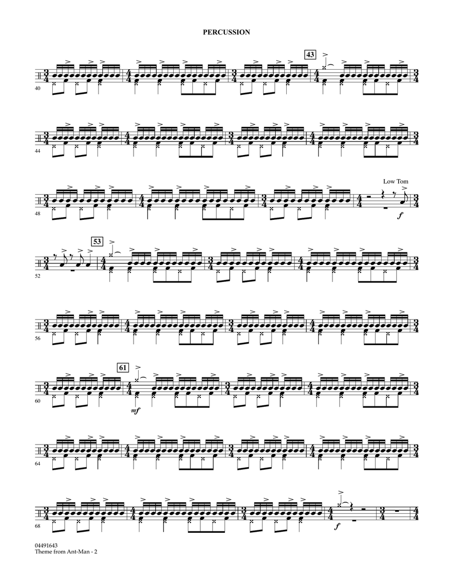 Theme from Ant-Man - Percussion Orchestra scores gallery preview page 2