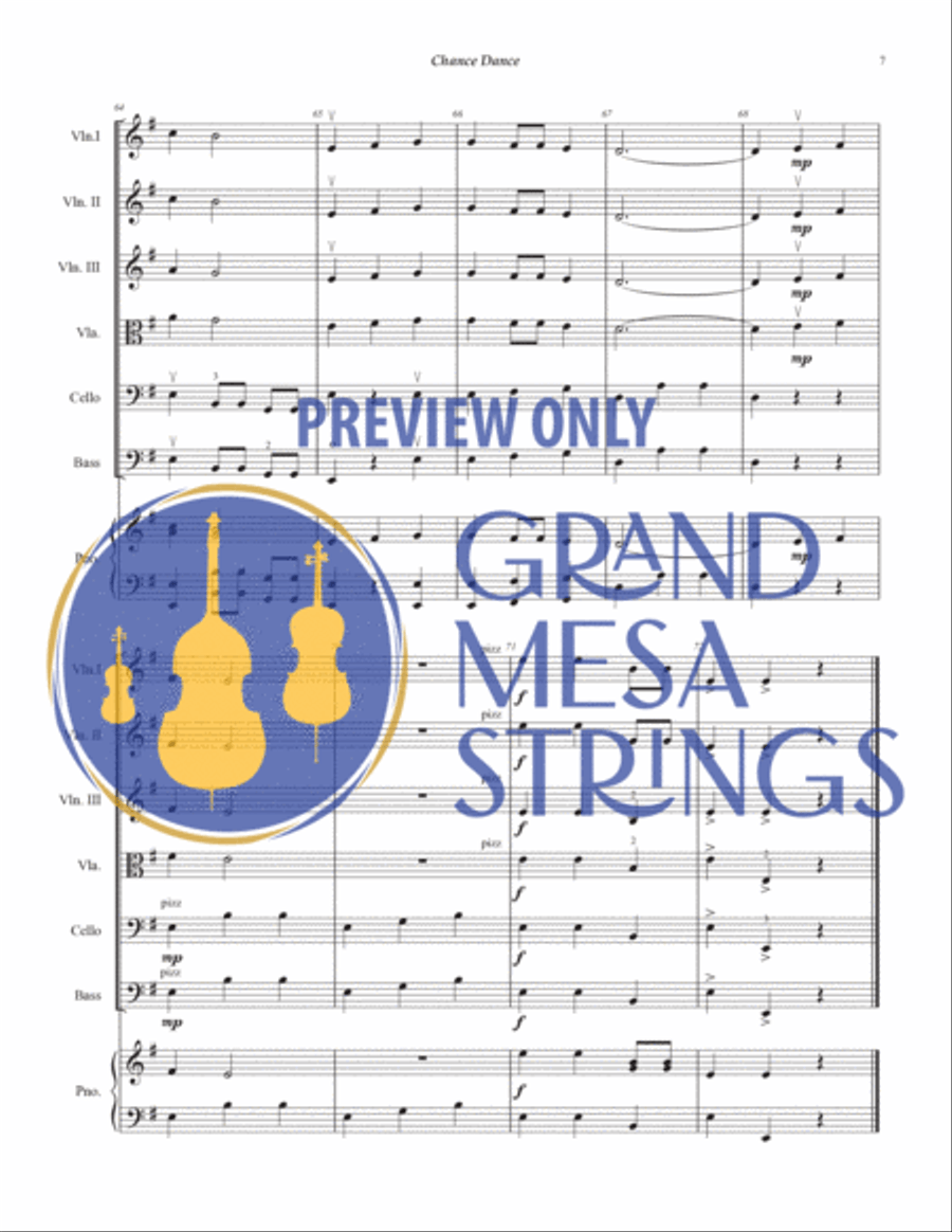 Chance Dance String Orchestra scores gallery preview page 8