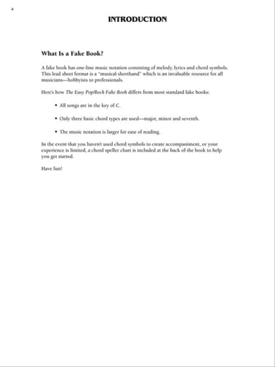 The Easy Pop/Rock Fake Book Piano scores gallery preview page 3