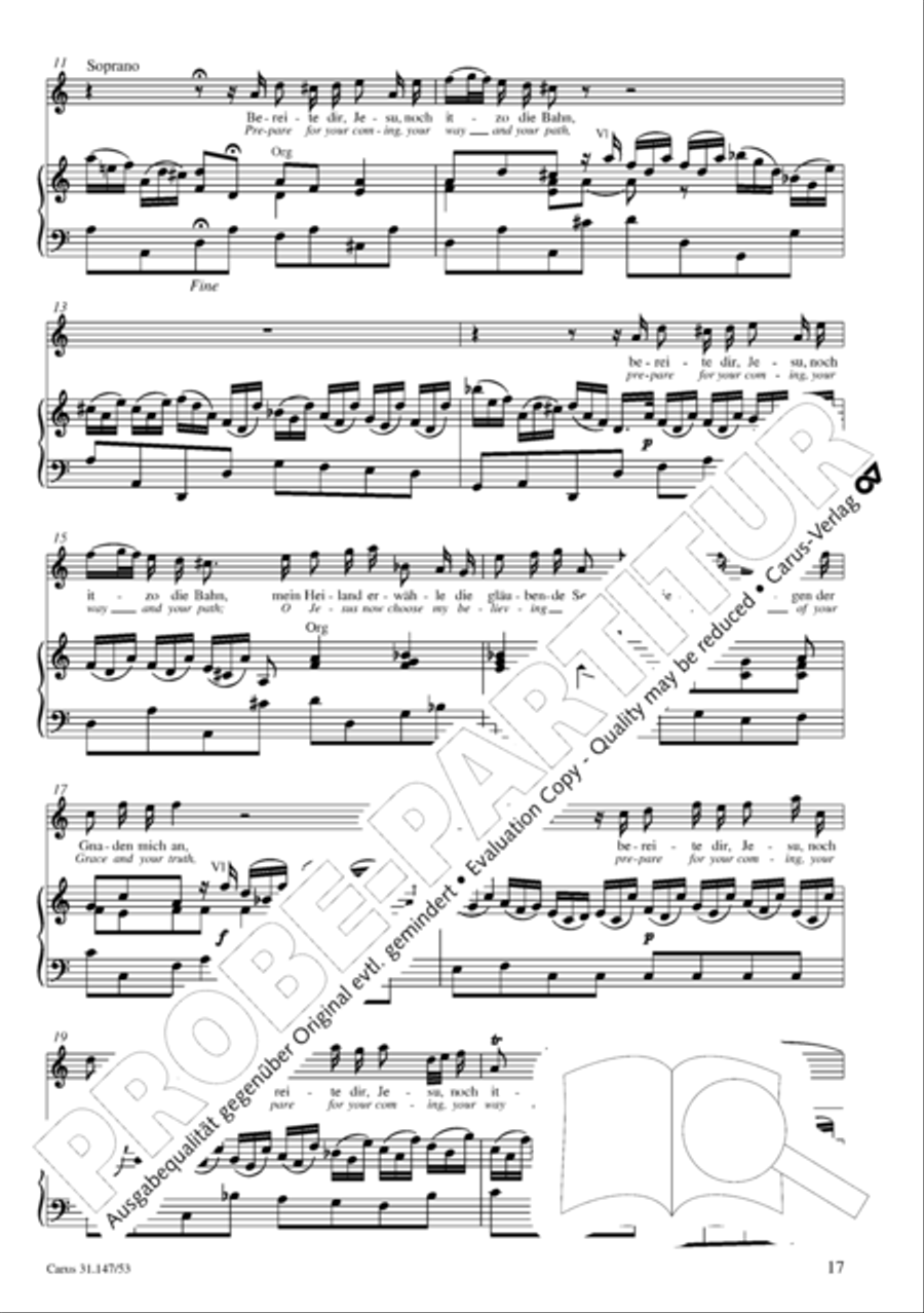 Heart and mouth and thought and action (Herz und Mund und Tat und Leben) (Herz und Mund und Tat und Leben) 4-Part scores gallery preview page 18