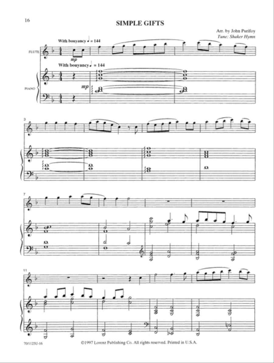 Contemporary Hymn Settings for Flute and Piano Flute Solo scores gallery preview page 10