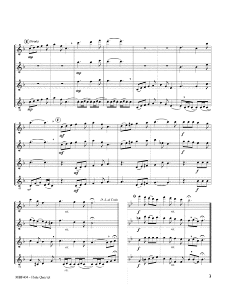 Love Found A Way Love Found A Way Flute Quartet scores gallery preview page 3