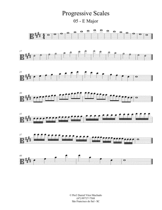 Progressive Scales - Viola - E Major