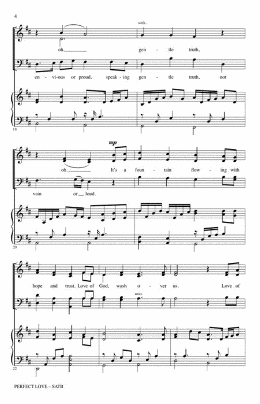 Perfect Love 4-Part scores gallery preview page 5