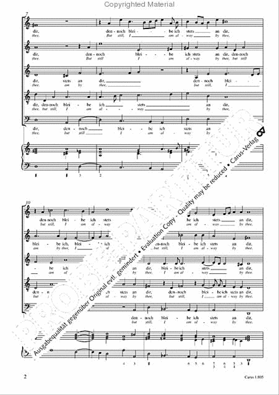 Nevertheless I am continually with thee (Dennoch bleibe ich stets an dir) SSATB scores gallery preview page 3
