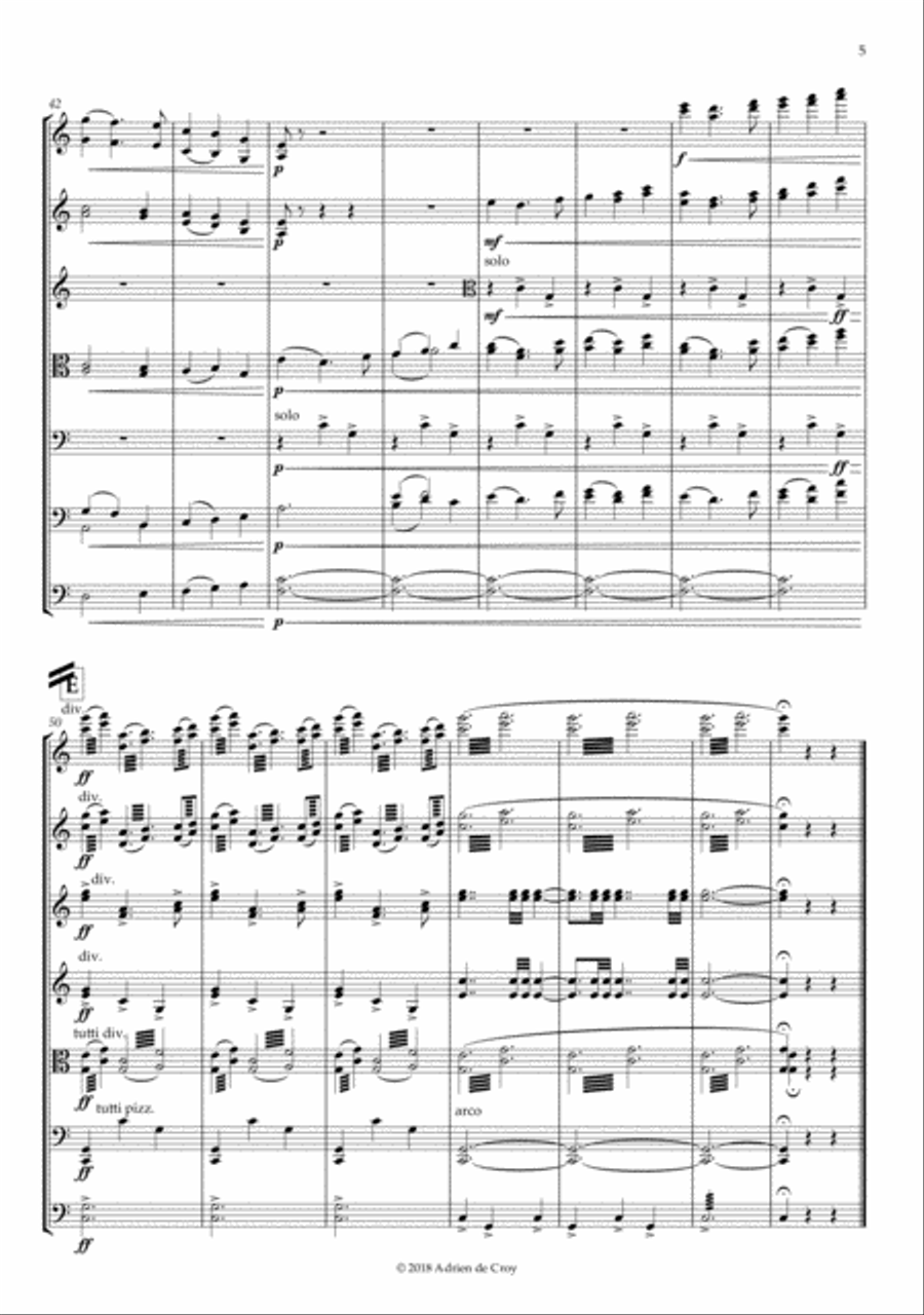 The Enchanted Garden, from the Mother Goose suite String Orchestra scores gallery preview page 5
