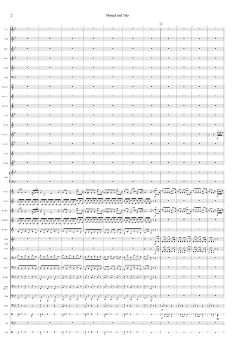 Minuet in A Major for Concert Band Concert Band scores gallery preview page 3