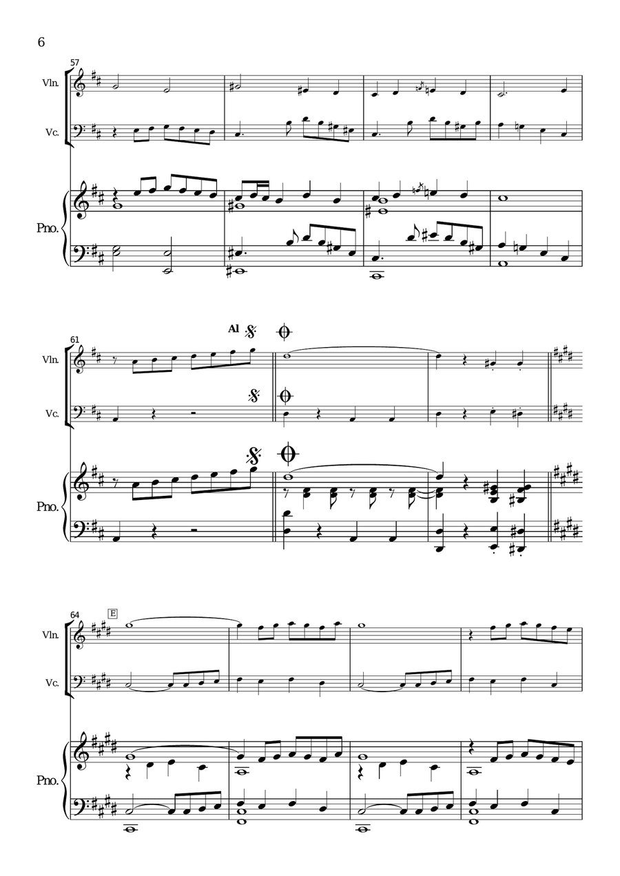 Life Is Beautiful (La Vita E Bella) Piano Trio scores gallery preview page 6