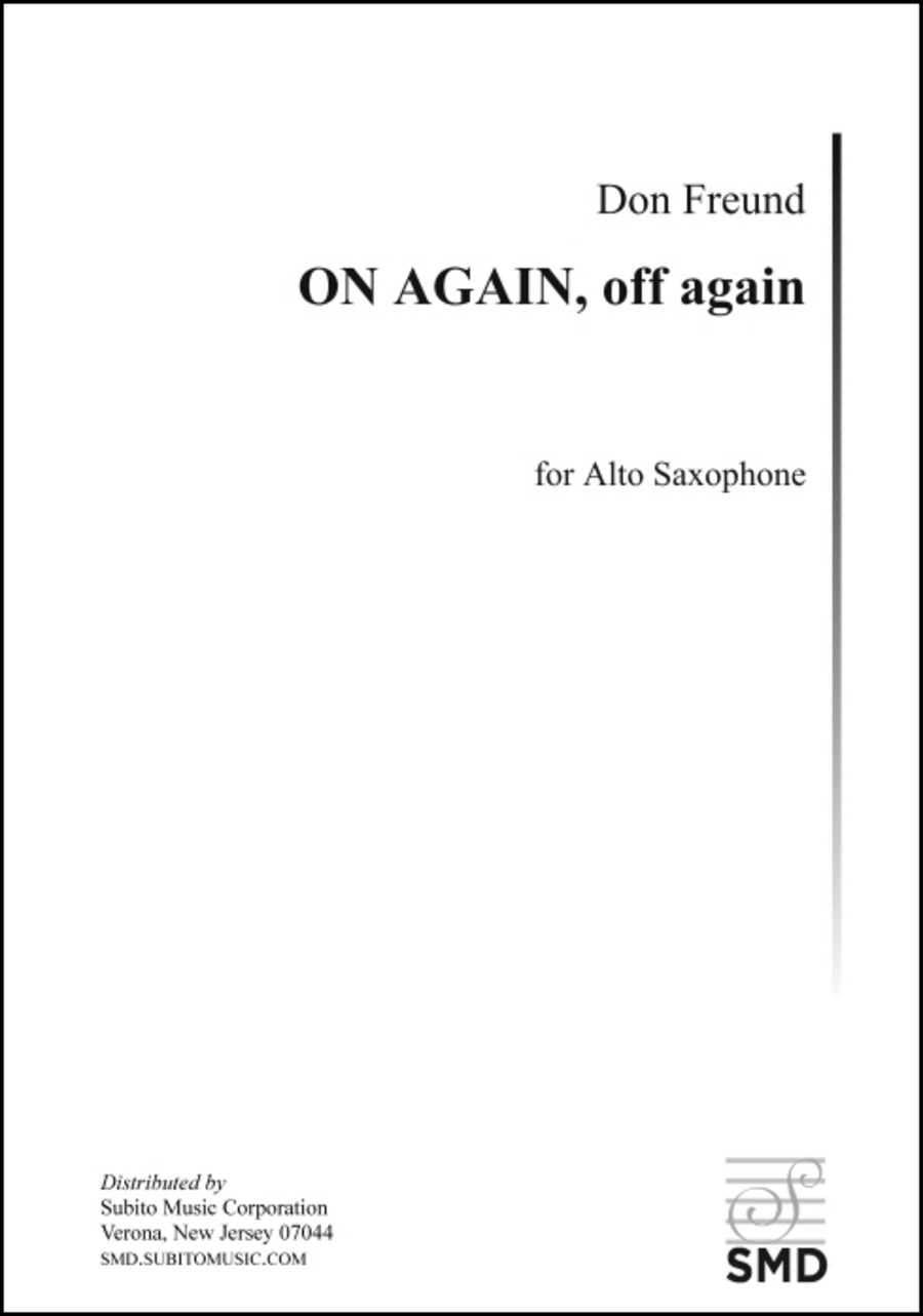 ON AGAIN, off again Alto Saxophone scores gallery preview page 1