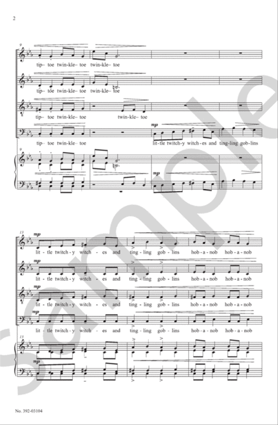 4 e e cummings Songs 4-Part scores gallery preview page 4