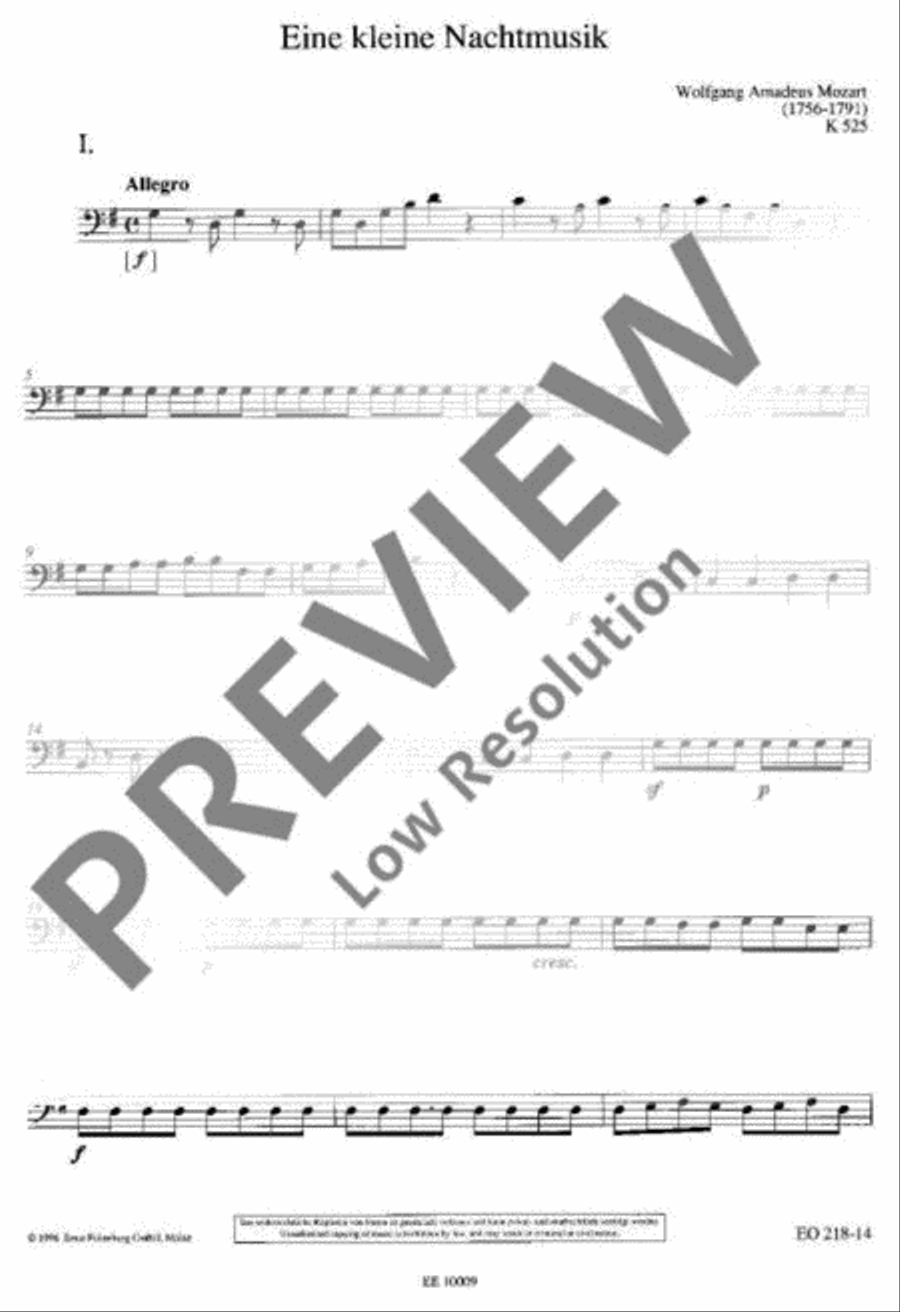 Eine kleine Nachtmusik Eine kleine Nachtmusik Double Bass scores gallery preview page 2