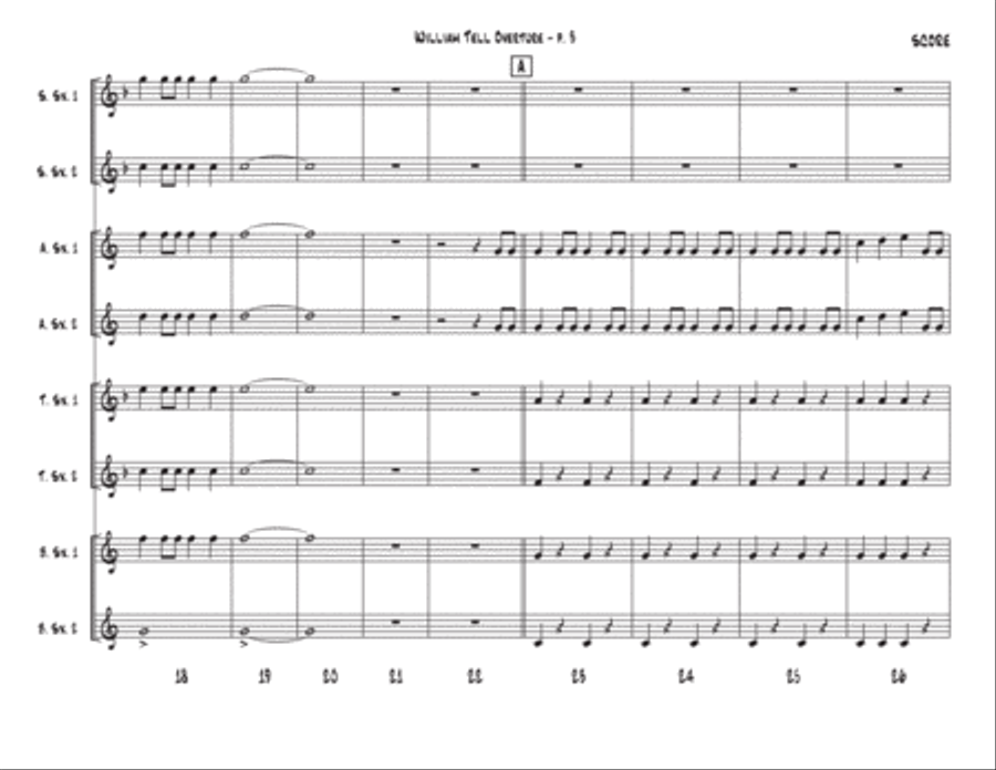 William Tell Overture Woodwind Ensemble scores gallery preview page 3