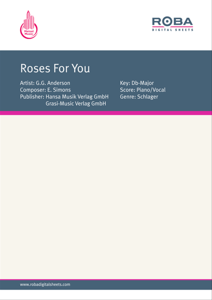 Roses For You Piano, Vocal scores gallery preview page 1