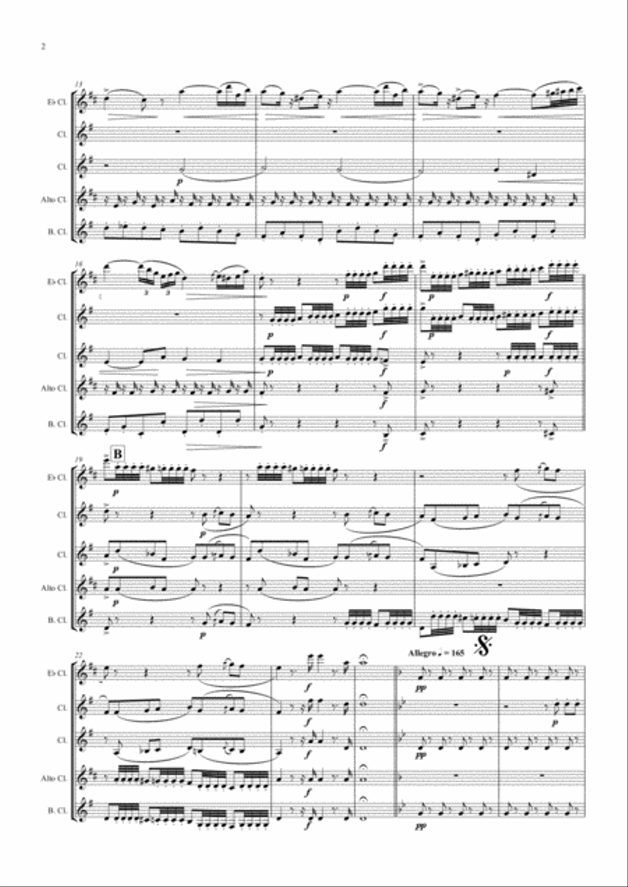 The Barber of Seville - Overture - Clarinet Quintet Clarinet Quintet scores gallery preview page 2