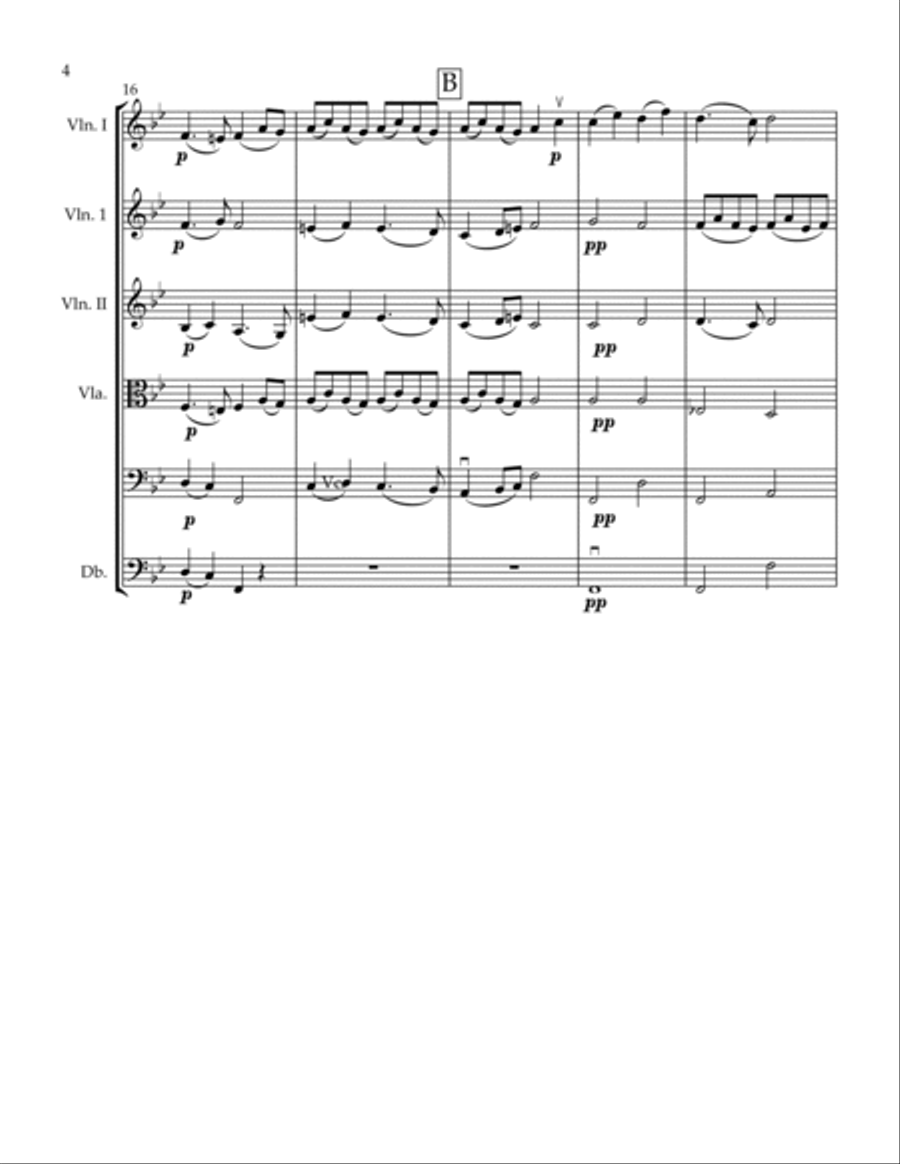 PIE JESU (BLESSED JESUS) BY GABRIEL FAURE FOR STRING ORCHESTRA String Quartet scores gallery preview page 5