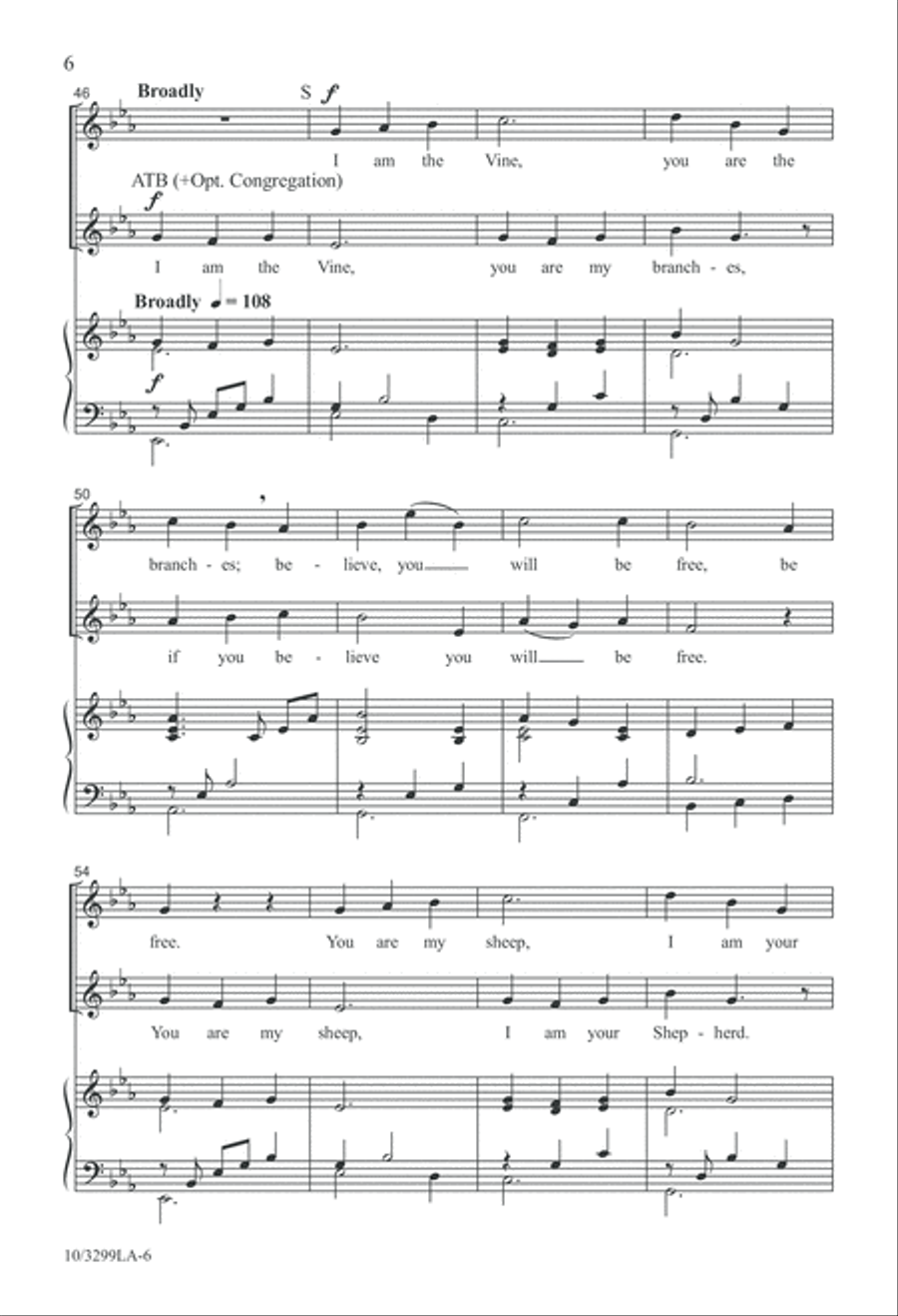 I Am the Vine 2-Part scores gallery preview page 6
