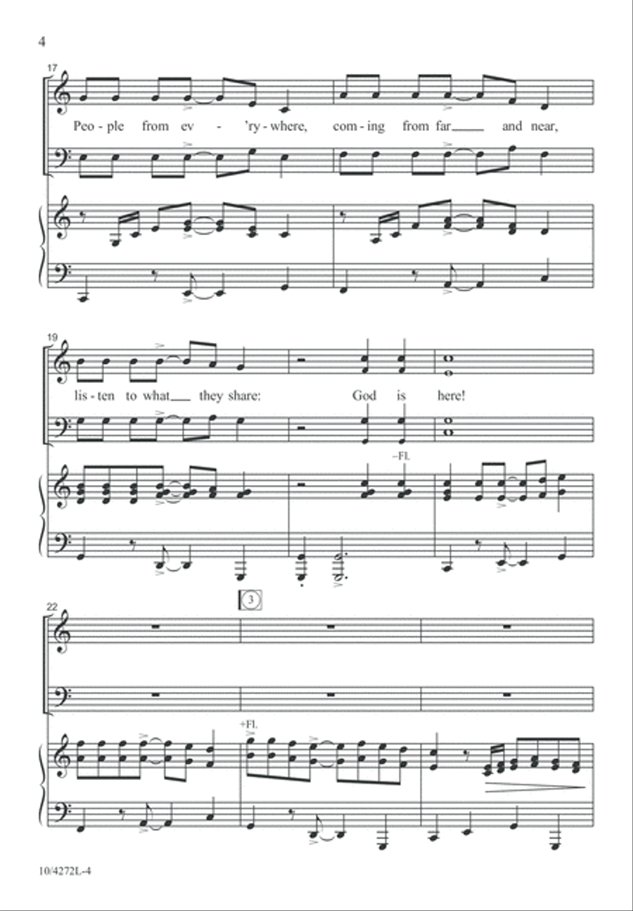 God Is Here! 4-Part scores gallery preview page 5