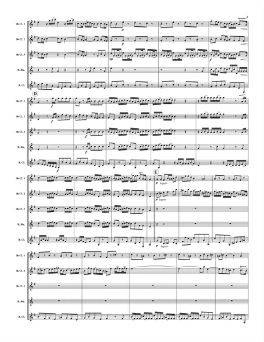 Two Arias Clarinet Choir scores gallery preview page 3