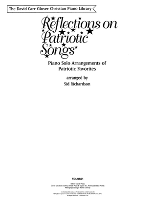 Book cover for Reflections on Patriotic Songs: Piano Solo Arrangements of Patriotic Favorites