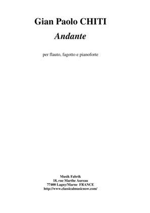 Book cover for Gian Paolo Chiti : Andante for flute, bassoon and piano