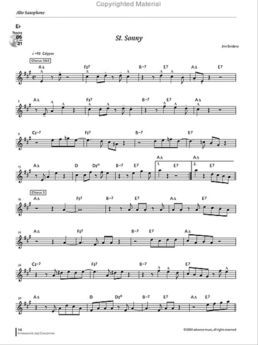Intermediate Jazz Conception Alto & Baritone Saxophone Baritone Saxophone scores gallery preview page 5