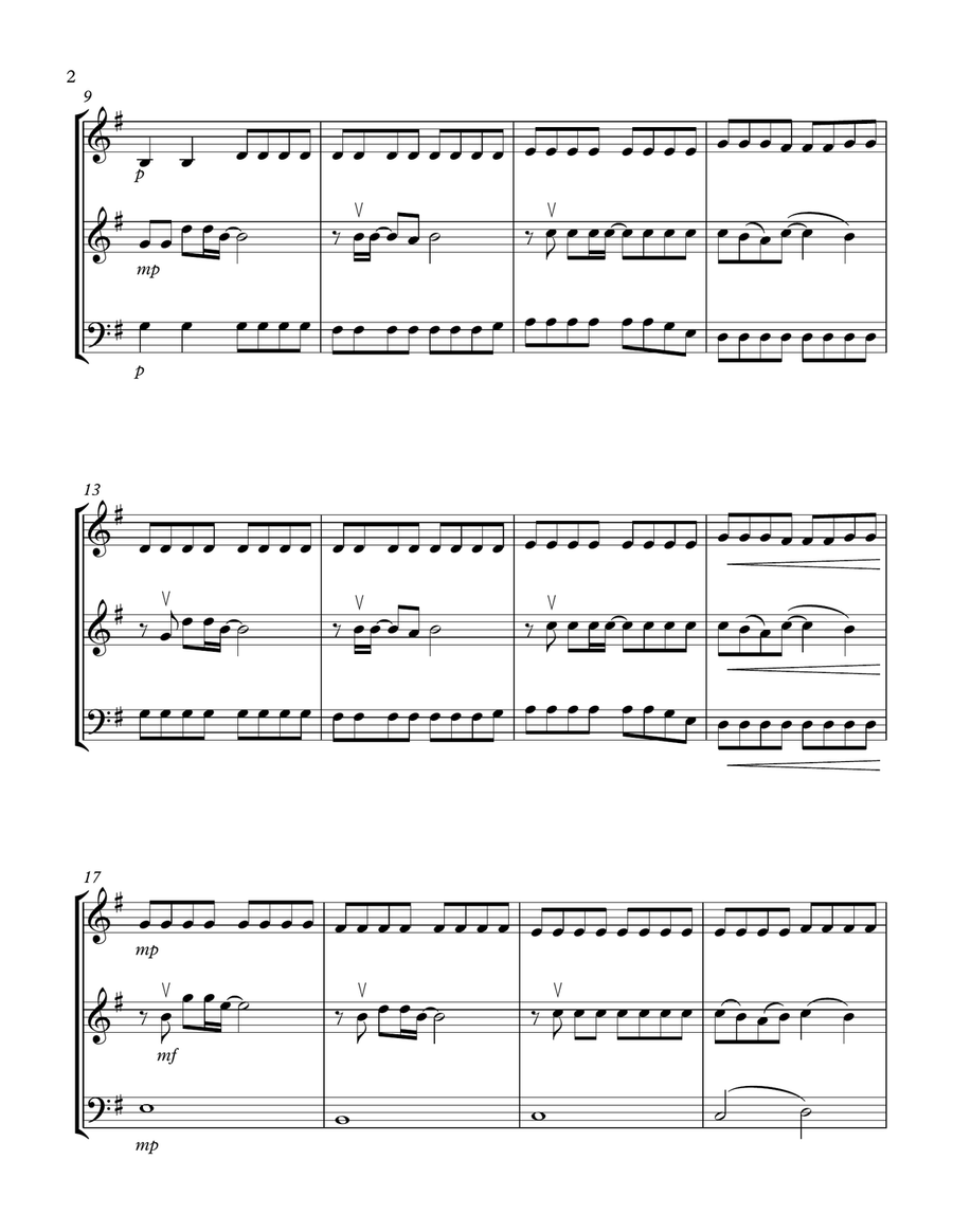 Somewhere Only We Know String Trio scores gallery preview page 2