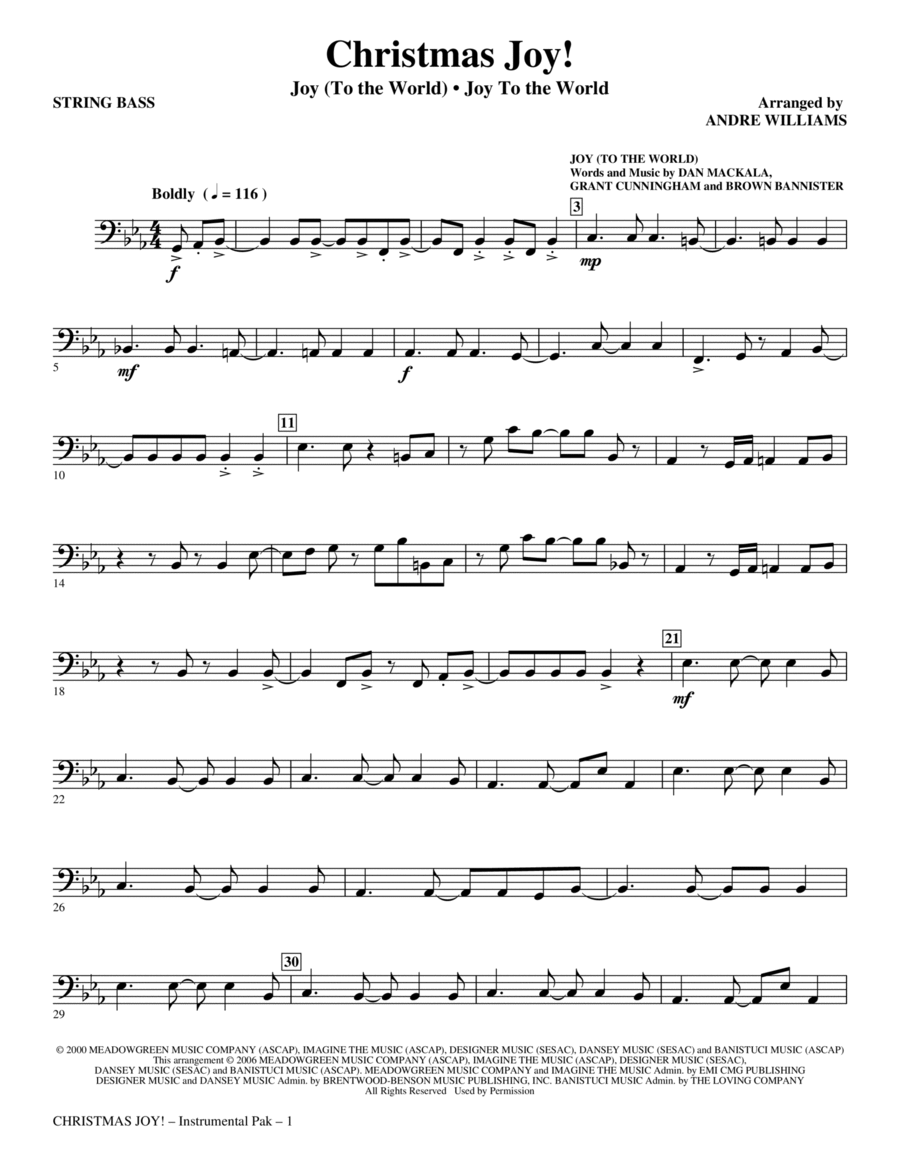 Christmas Joy! - String Bass Choir scores gallery preview page 1