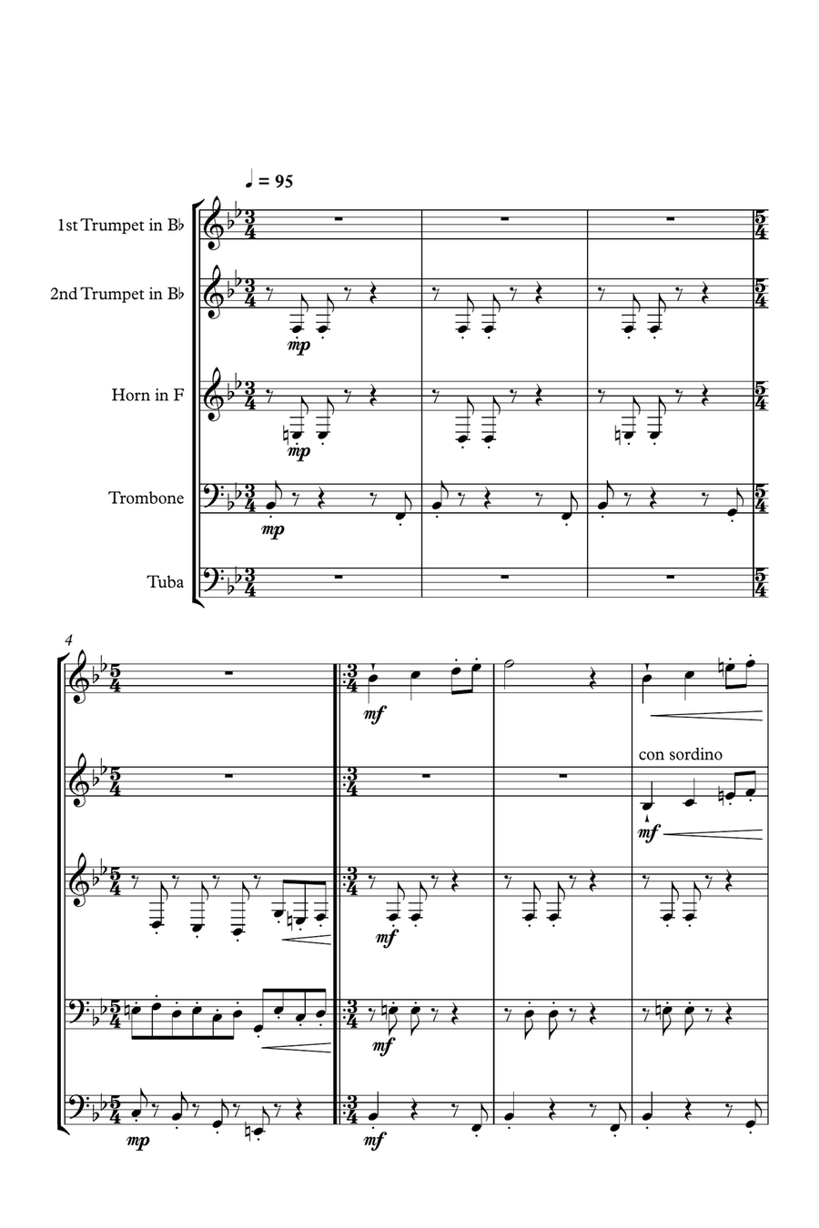 Alphys (from Undertale) Brass Ensemble scores gallery preview page 2