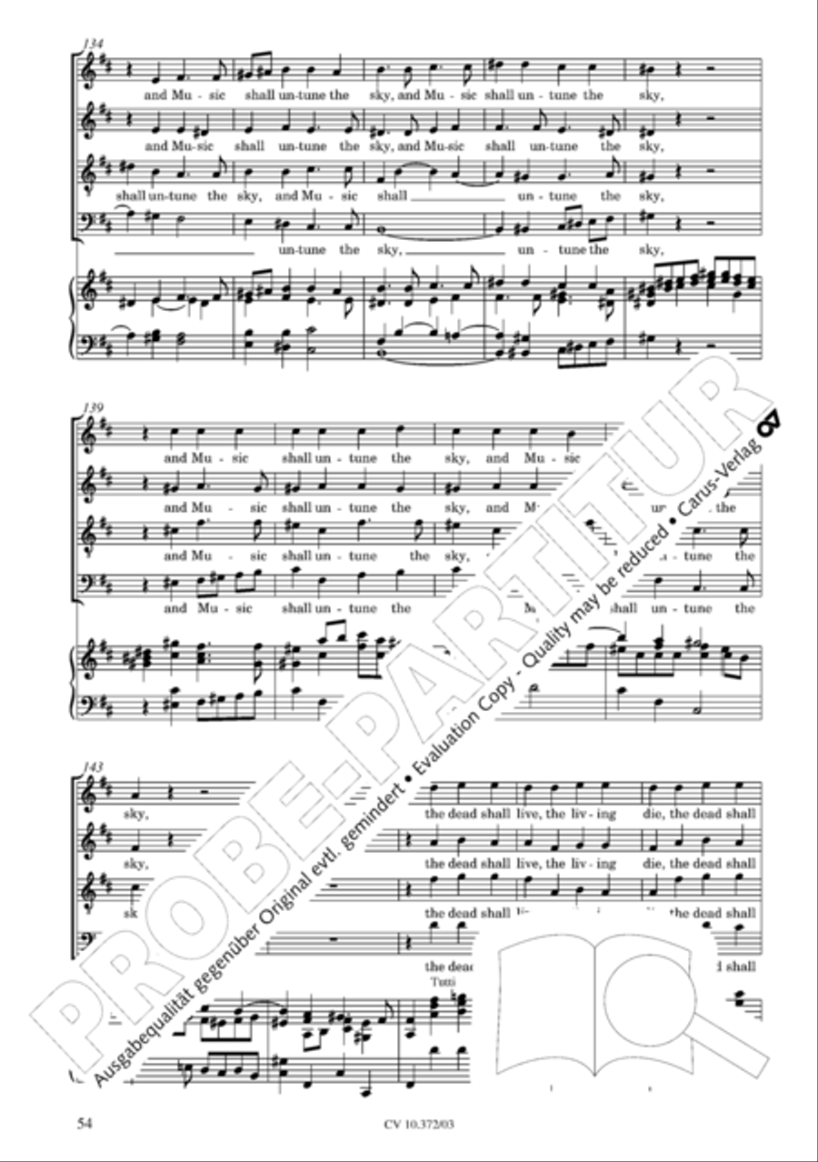 Ode for St. Cecilias Day 4-Part scores gallery preview page 55