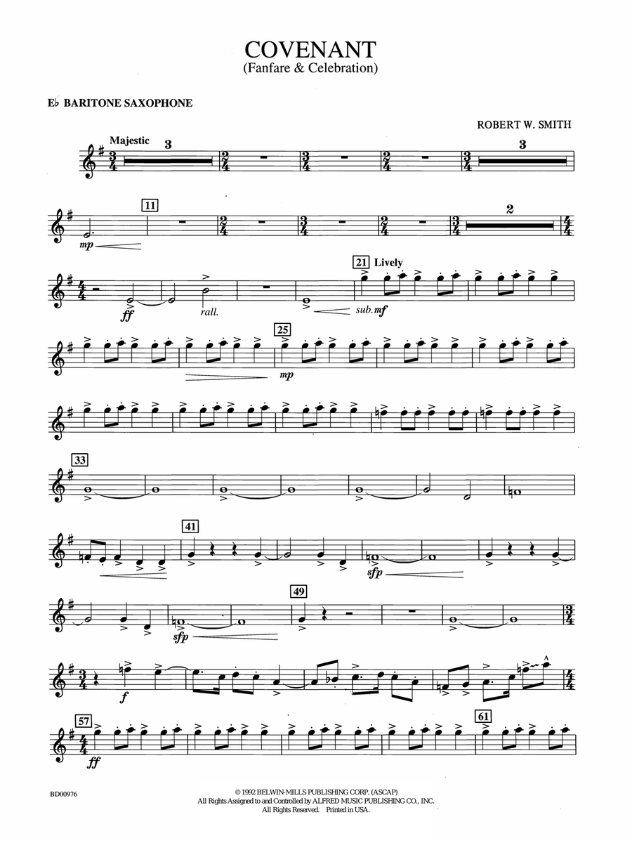 Covenant: E-flat Baritone Saxophone