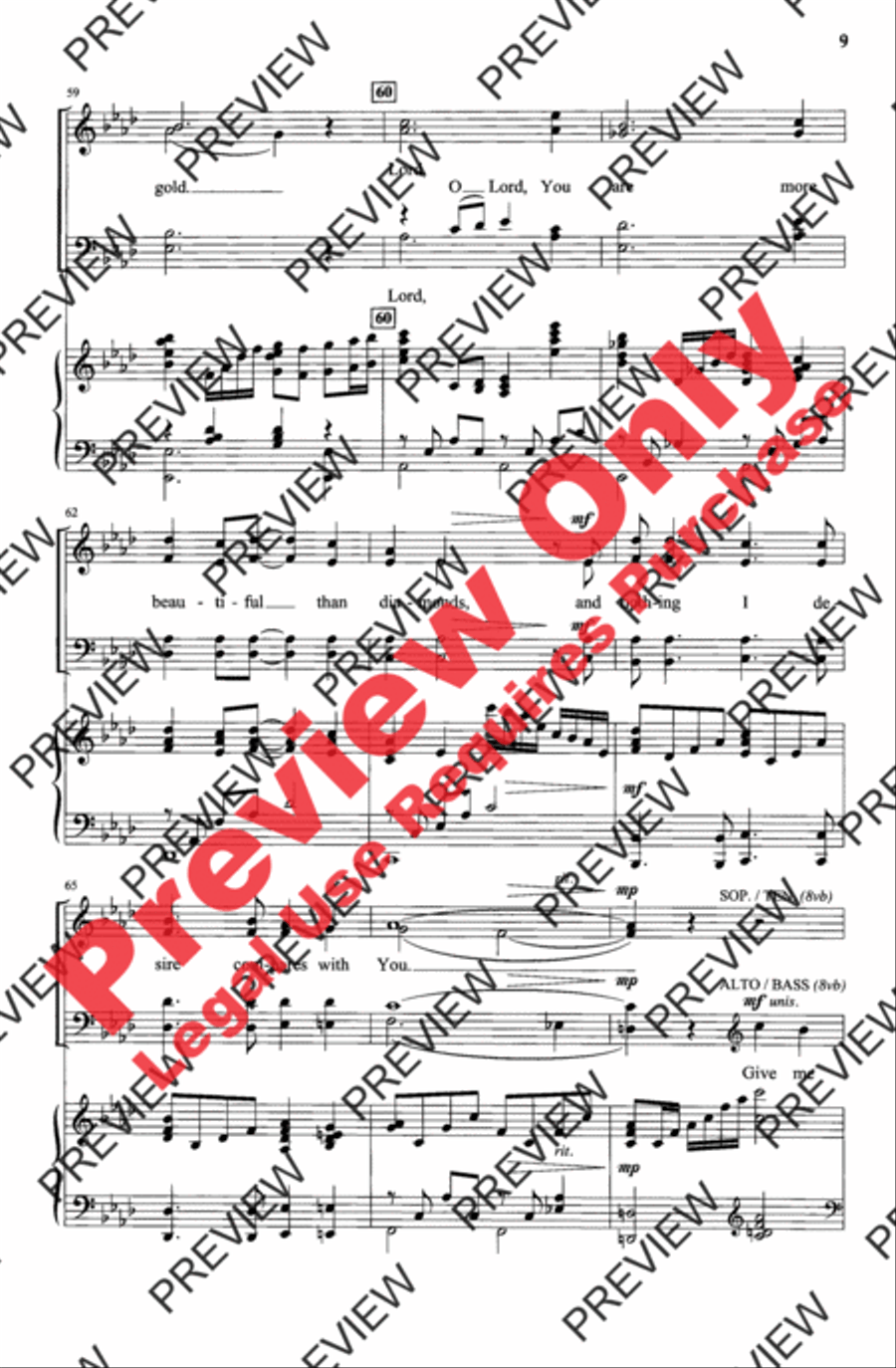 More Precious Than Silver with Give Me Jesus 4-Part scores gallery preview page 9