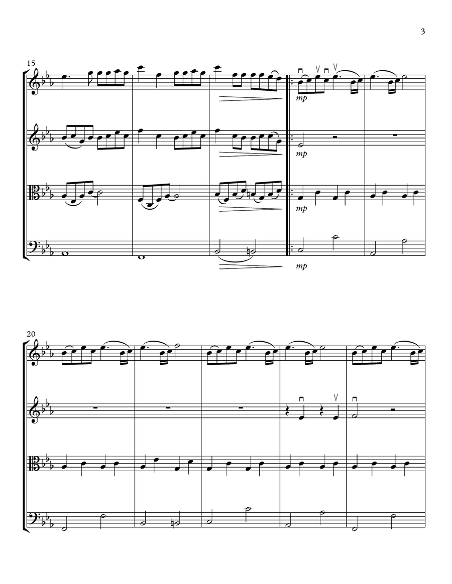 Say My Name String Quartet scores gallery preview page 3