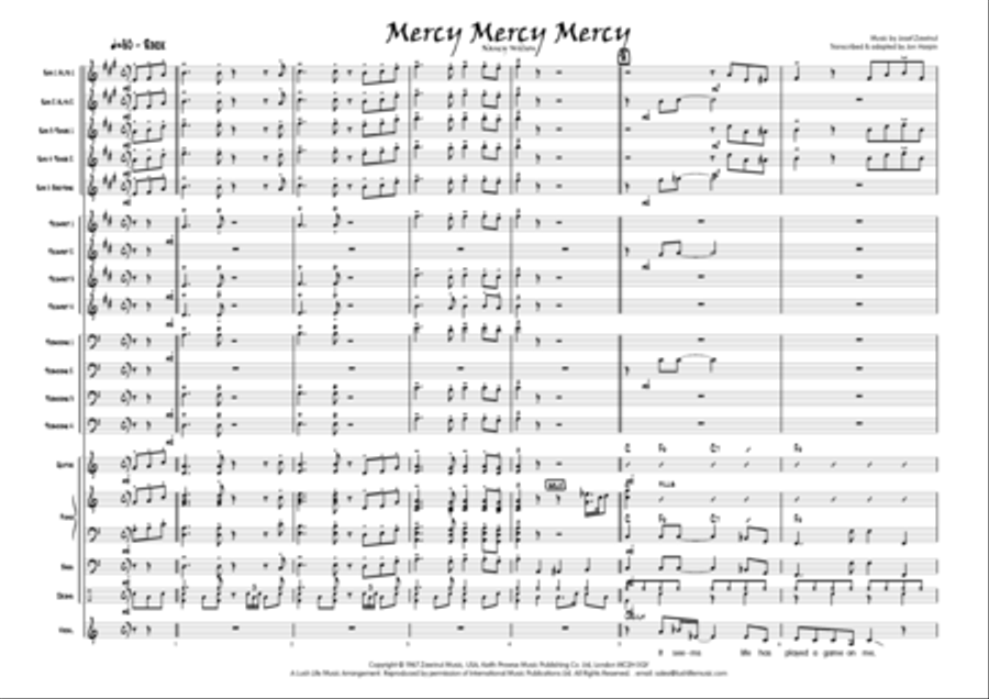 Mercy, Mercy, Mercy Big Band scores gallery preview page 2