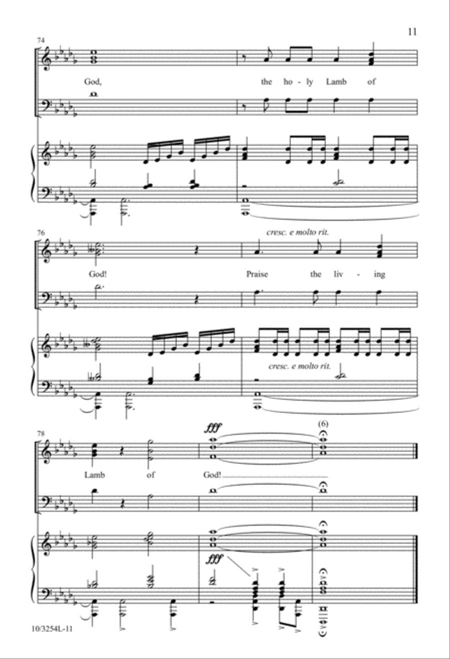 Living Lamb of God! Living Lamb of God! 3-Part scores gallery preview page 11