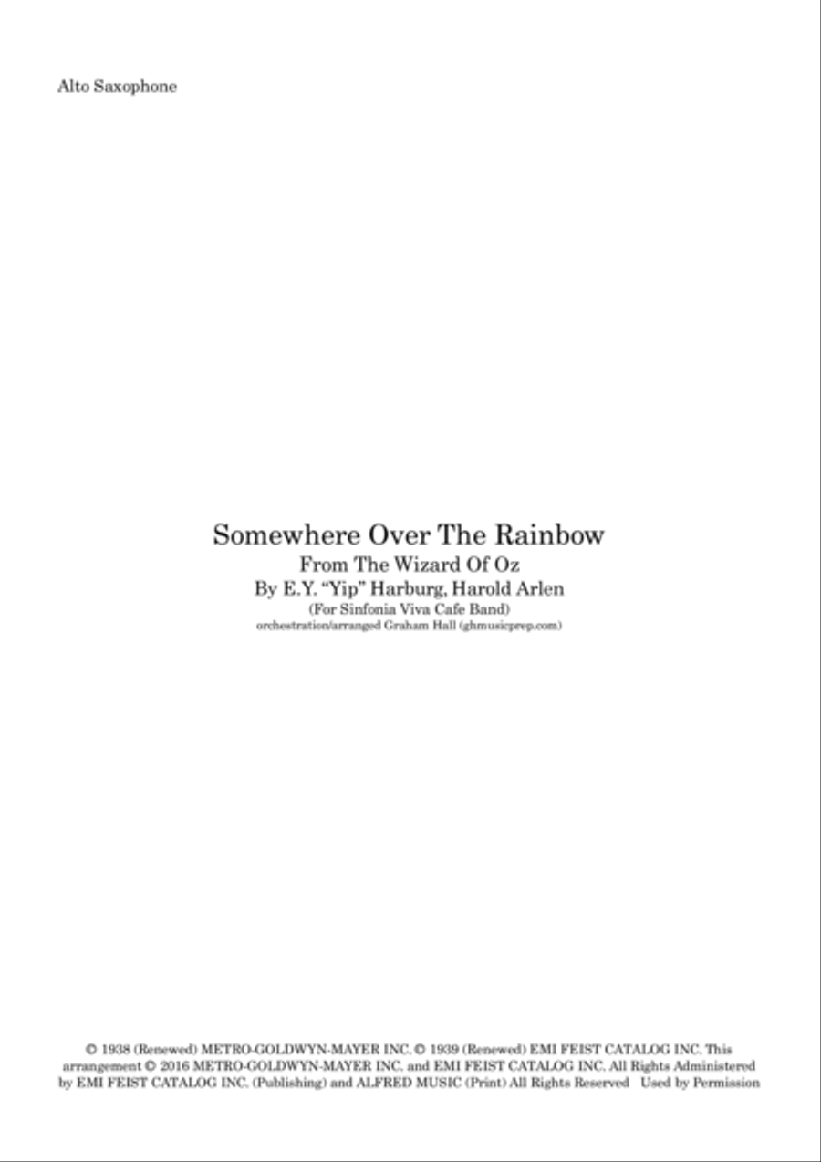 Over The Rainbow Small Ensemble scores gallery preview page 5