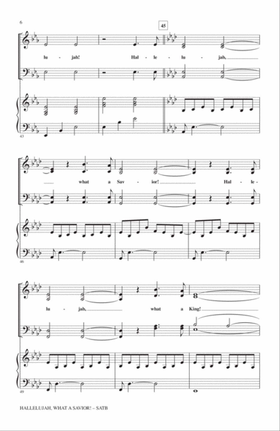 Hallelujah! What A Savior! 4-Part scores gallery preview page 5