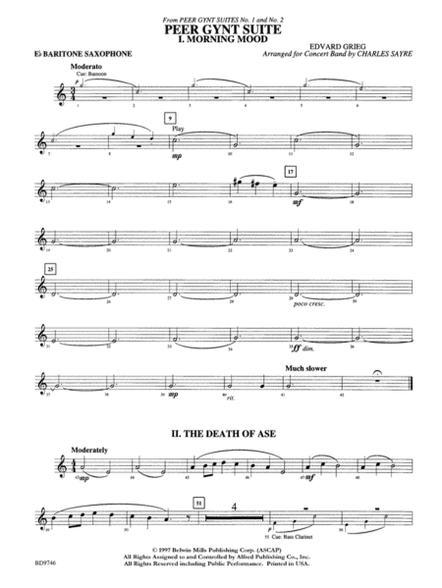 Peer Gynt Suite: E-flat Baritone Saxophone