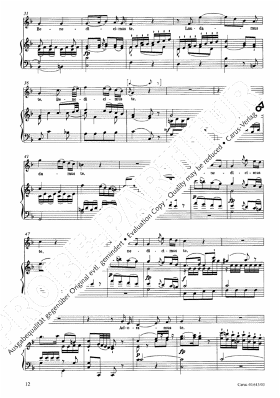 Mass in C (Missa in C) 4-Part scores gallery preview page 13