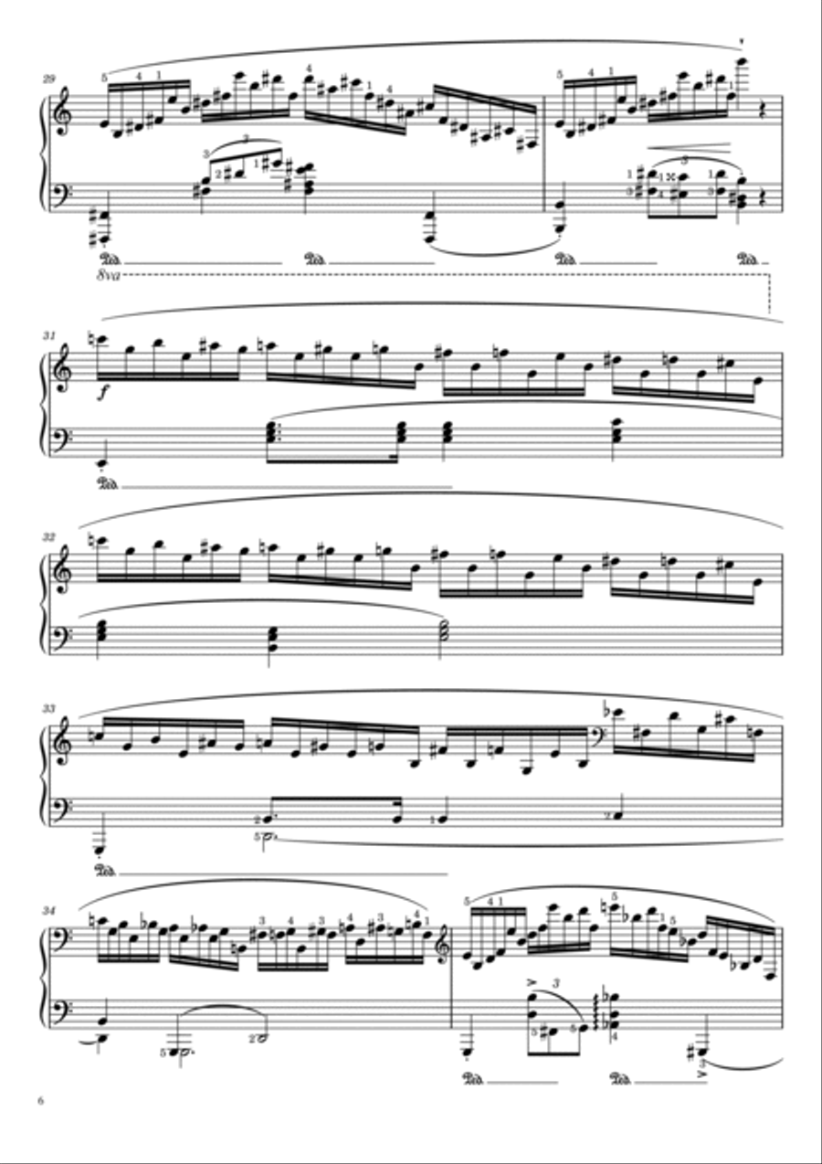 F. Chopin Etude Op.25 No.11 'Winter wind' (With Finger Number),Original Edition,For Piano Solo Piano Method scores gallery preview page 6