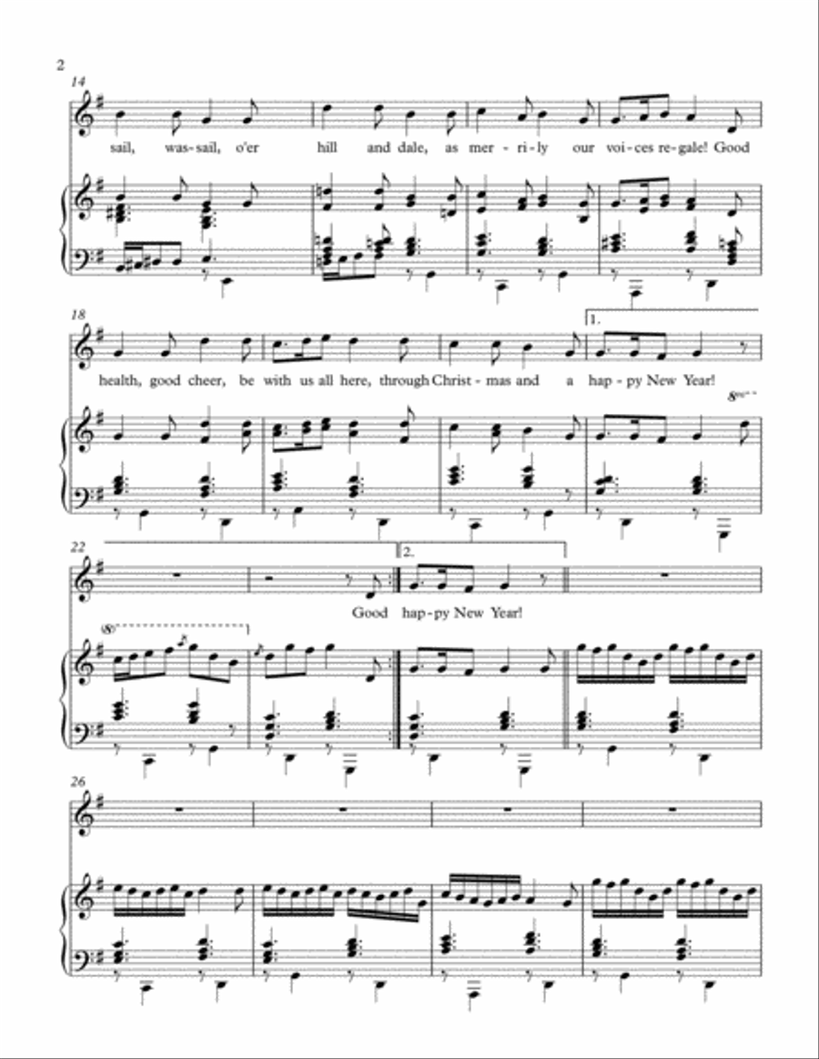 Good Health, Good Cheer (Through Christmas and a Happy New Year) (Voice and Piano) Voice Solo scores gallery preview page 3