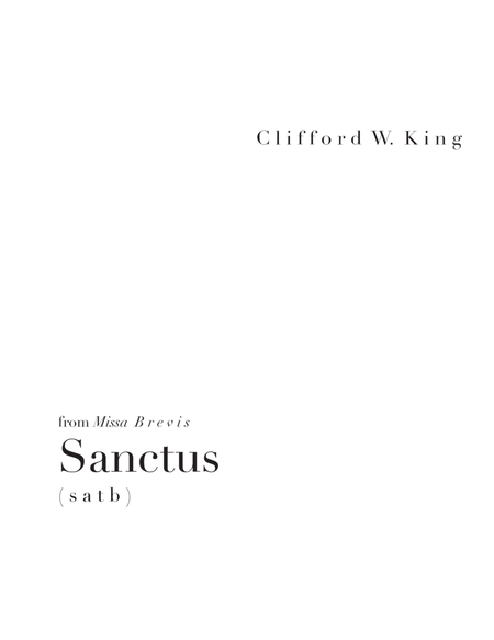 Sanctus (from "Missa Brevis") ( s a t b ) image number null