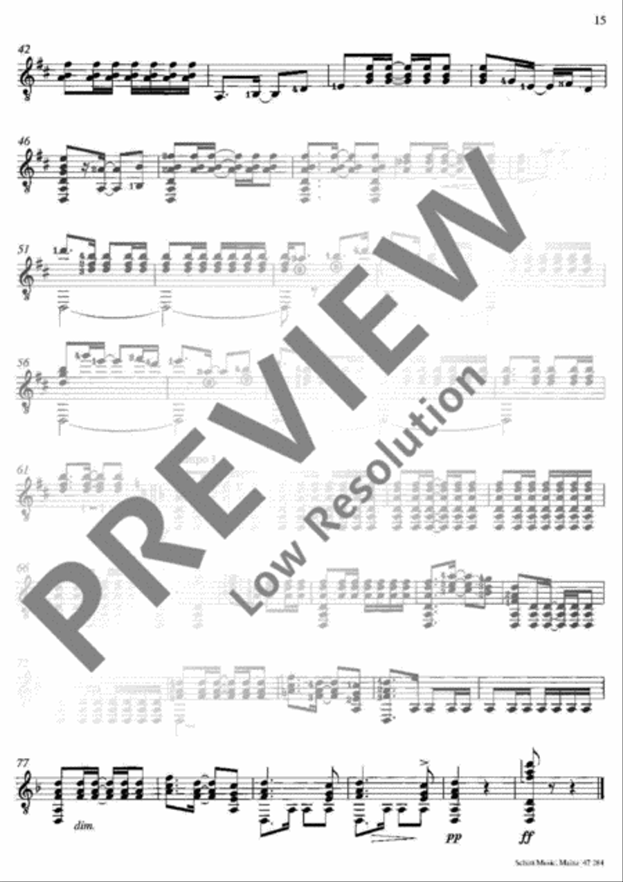 Cuatro Piezas Classical Guitar scores gallery preview page 16
