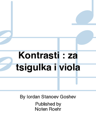 Book cover for Kontrasti