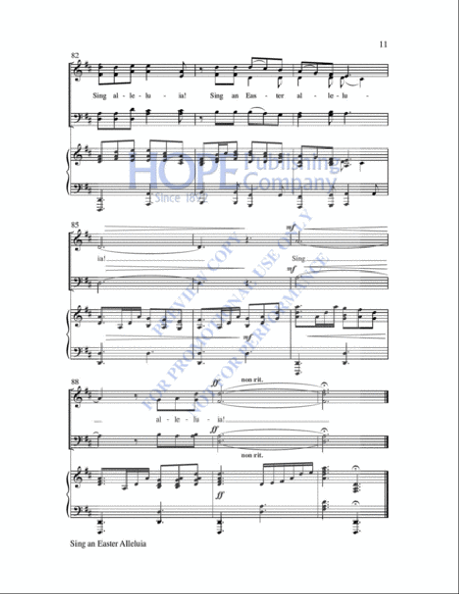 Sing an Easter Alleluia 4-Part scores gallery preview page 12