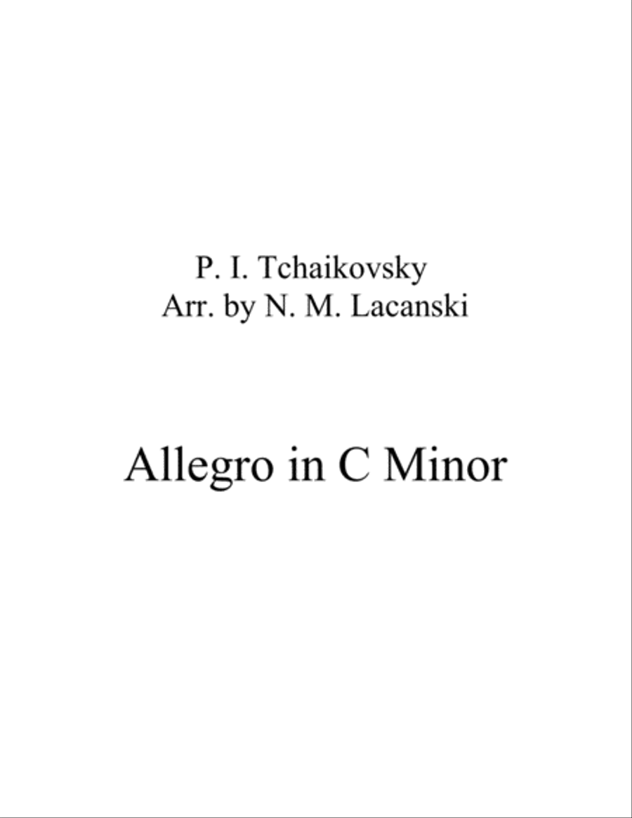 Allegro in C Minor Piano Quintet scores gallery preview page 1