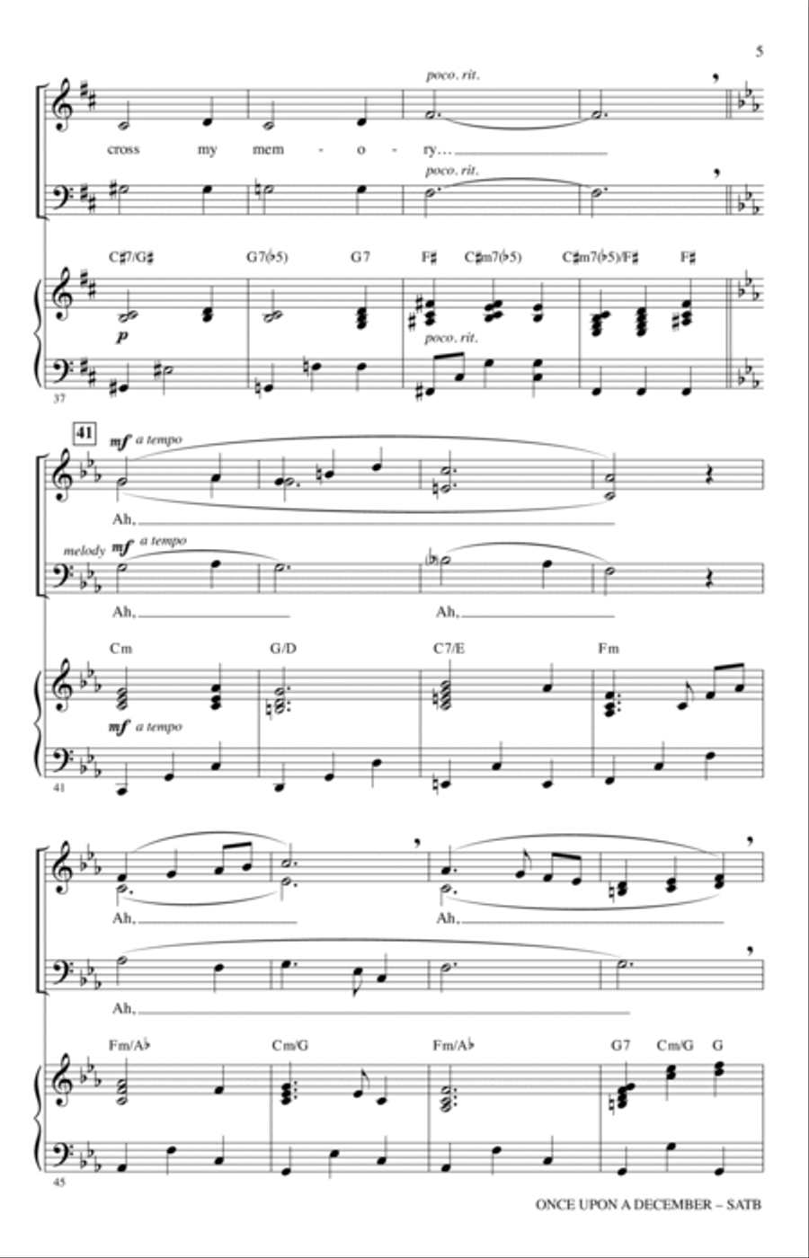 Once Upon A December (from Anastasia) (arr. Audrey Snyder) 4-Part scores gallery preview page 4