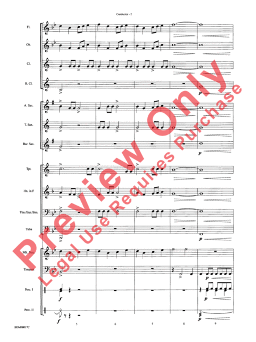 Tidings of Joy! Concert Band scores gallery preview page 5