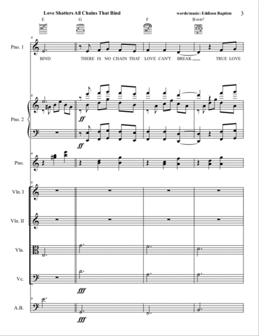 Love Shatters Large Ensemble scores gallery preview page 3