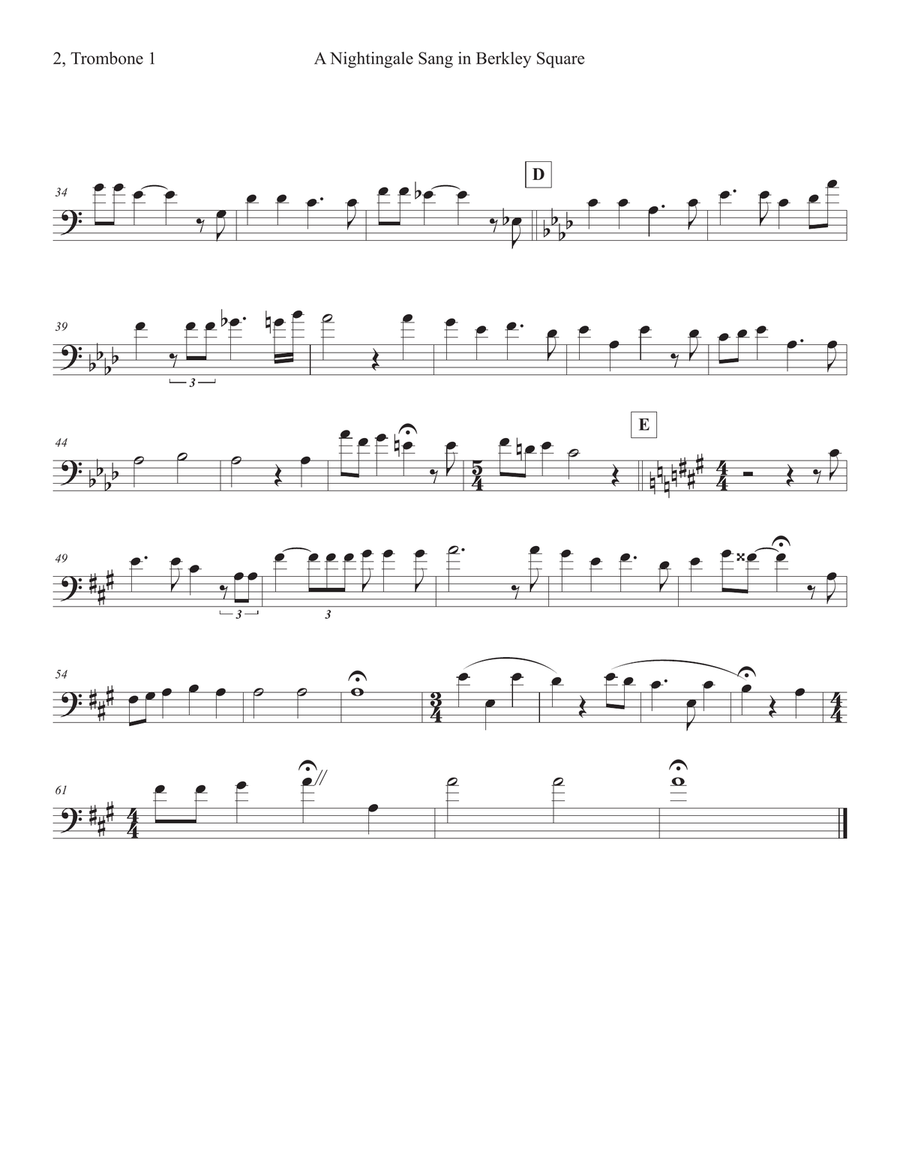 A Nightingale Sang In Berkeley Square A Nightingale Sang In Berkeley Square Trombone Solo scores gallery preview page 6
